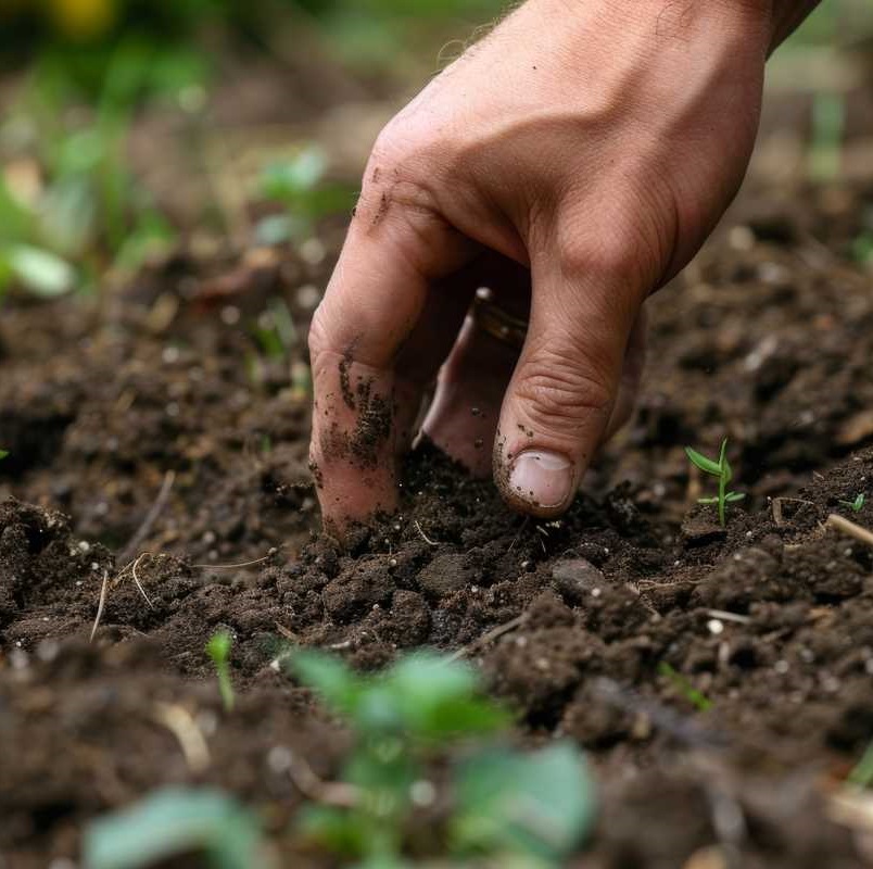 Pick up the fallen leaves and debris